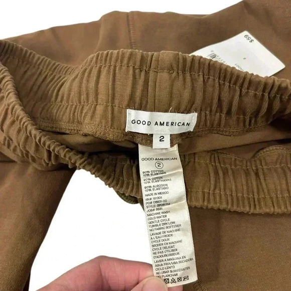 Good American Pants Womens Size 2 Leggings Stretch Drawstring Sepia Brown NWT - Picture 4 of 6